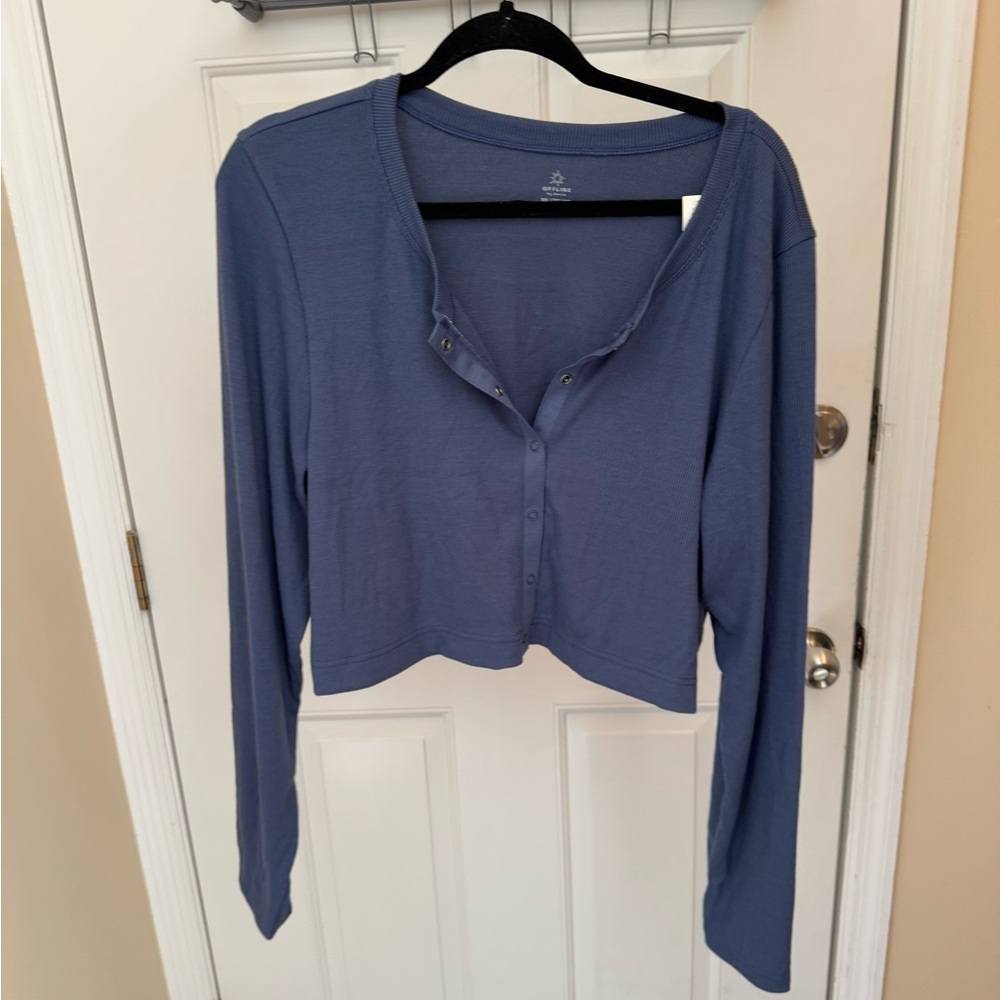 Offline by Aerie Ribbed Long Sleeve Crop
